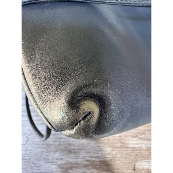 Vintage Etienne Aigner Navy Blue Genuine Leather Purse Handbag Tote - Picture 14 of 14